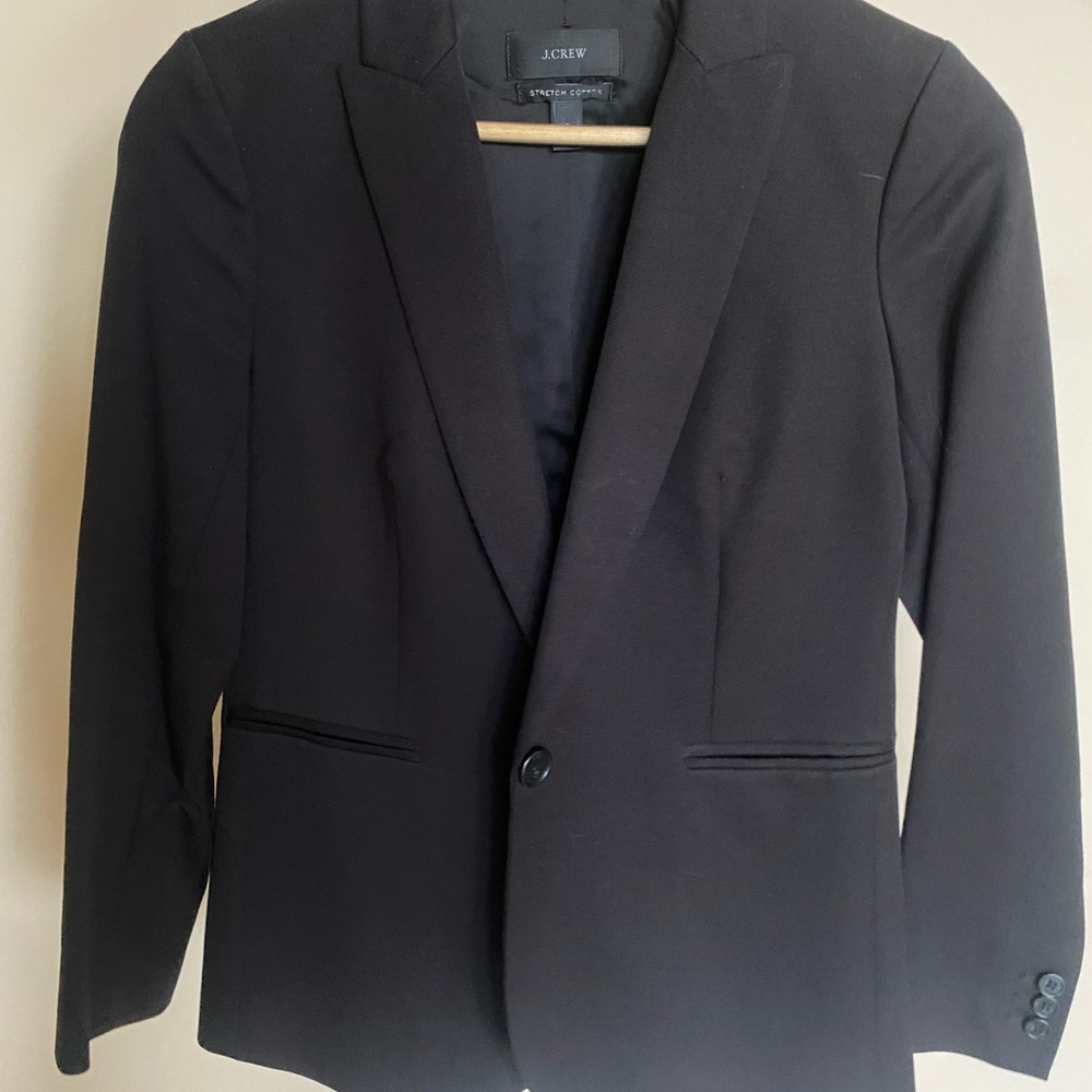 J. Crew Black Stretch Cotton Blazer - New w/o Tags